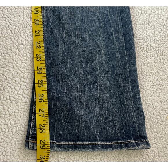 BKE Jeans Men 30 Blue Aiden Buckle Washed Out Faded Thrashed Denim Pants Whisker - Picture 9 of 12
